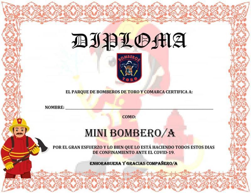 Toro se llena de mini bomberos con certificado