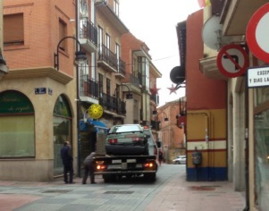 Uno de los vehículos implicados en el accidente.
