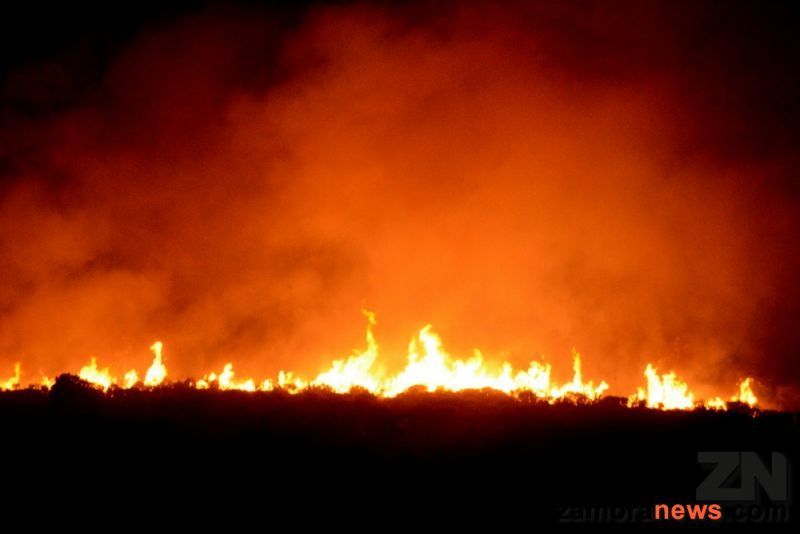 Sofocado y extinguido el incendio nocturno de Moralina que se ha llevado por delante casi dos hectáreas de mata de encina y matorral