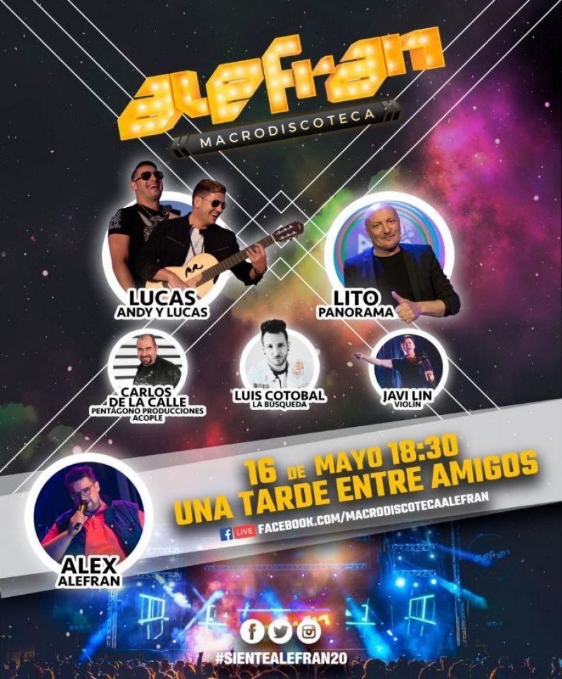 Arranca "Una tarde entre amigos" con Alefrán, Andy y Lucas y Lito de la orquesta Panorama