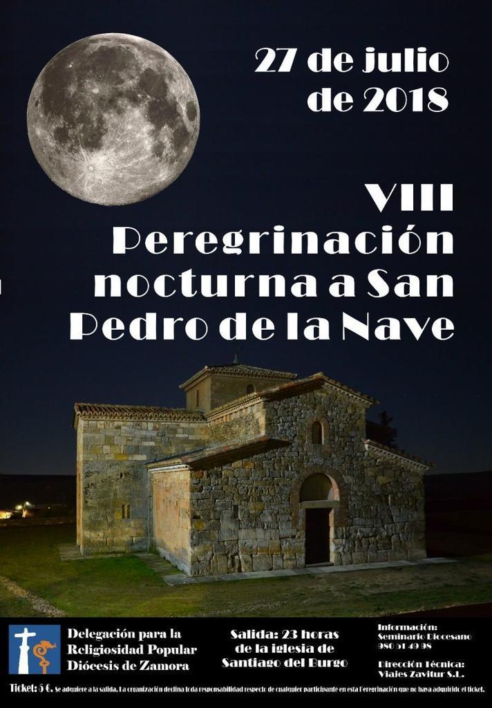 Un año más, peregrinación nocturna a San Pedro de la Nave