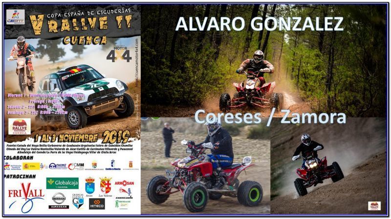 Pódium del piloto coresino Alvaro González en el V rally TT de Cuenca