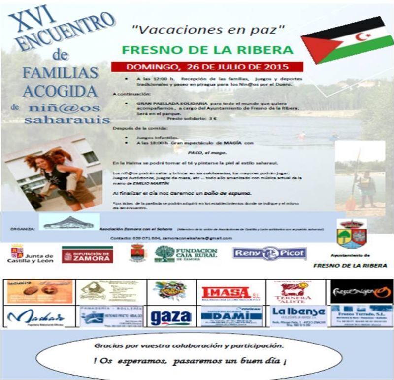 La Asociación Zamora con el Sáhara celebra el XVI encuentro de familias de acogida