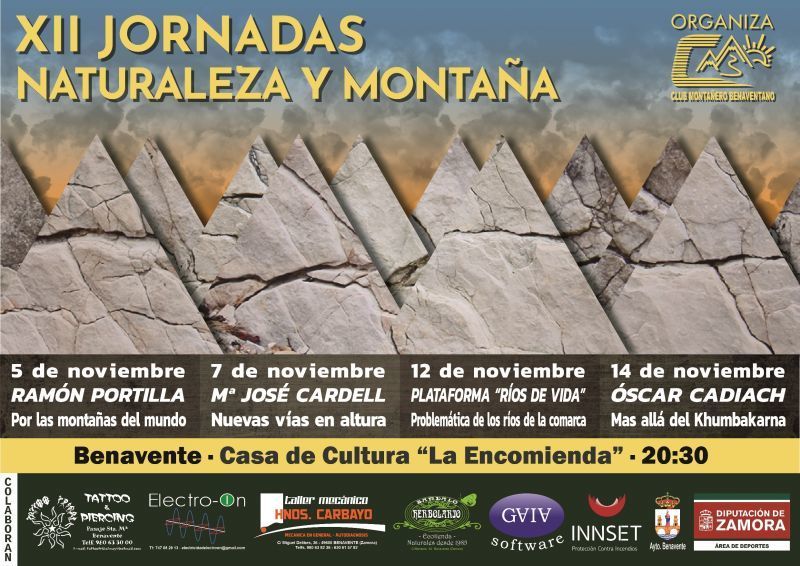 El CDMB ha organizado las XII Jornadas de Naturaleza y Montaña que se celebrarán durante el mes de noviembre de 2019