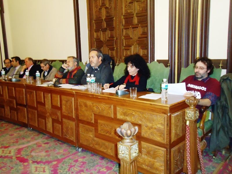 Concejales de IU en un pleno.