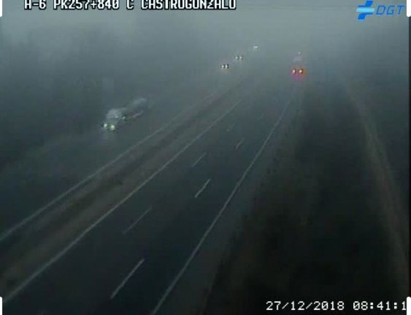 Niebla en las carreteras de la provincia de Zamora, la red principal en la A-62, A-52, A-66 afectadas por niebla densa en los siguientes tramos