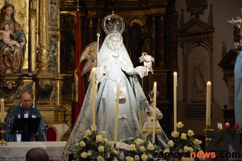 La tan ansiada lluvia provoca la suspensión del Rosario de la Luz y traslado de la Virgen de la Concha hasta la Santa Iglesia Catedral de Zamora