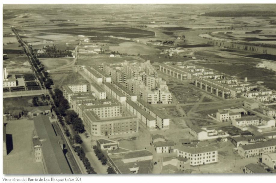 Aspecto de Los Bloques en los años 50