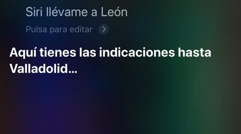 Siri confunde León con Valladolid