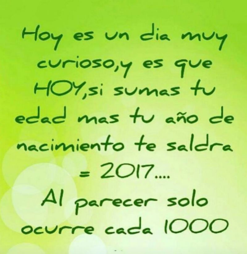 Una curiosidad a experimentar de un día especial ¿o no?