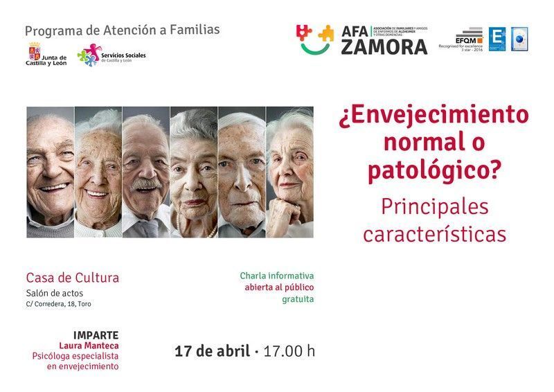 ¿Envejecimiento normal o patológico? Una charla en Toro esclarece las diferencias
