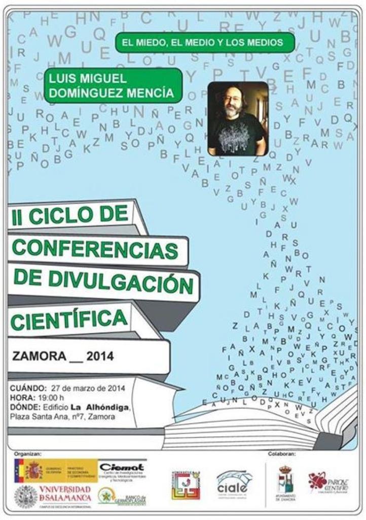 Luis Miguel Domínguez, protagonista del Ciclo de Divulgación Científica