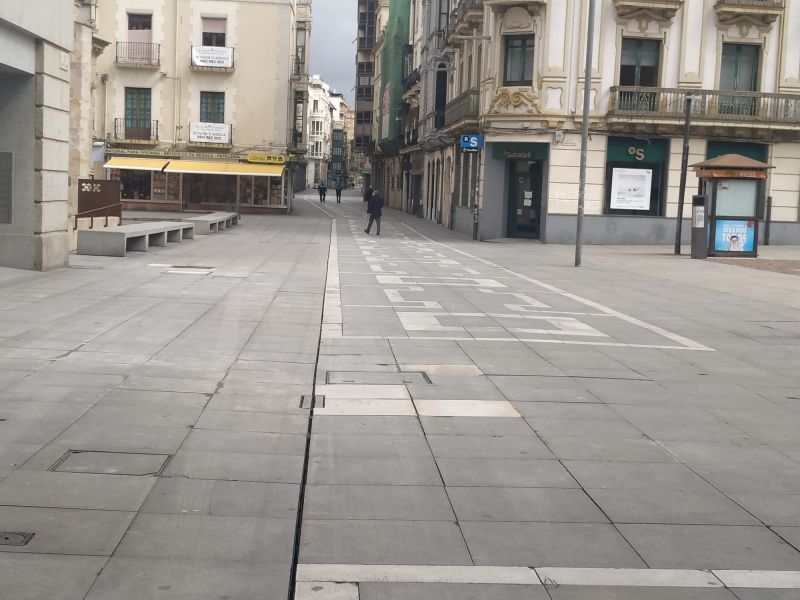 La calle Santa Clara vacía durante la cuarentena por el coronavirus | Foto Zamora News