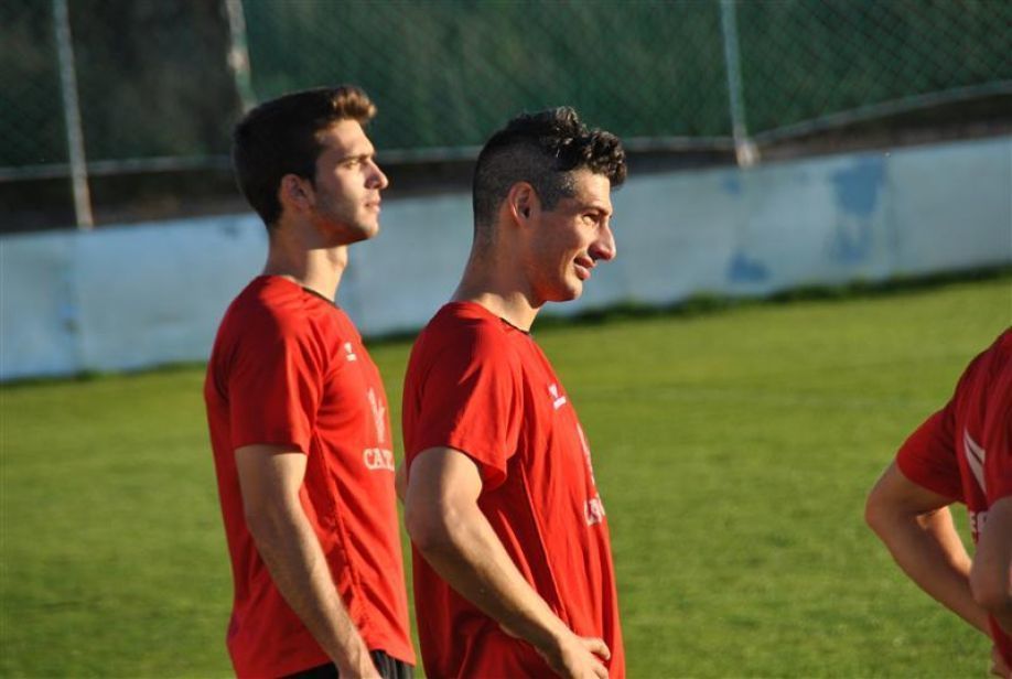 Jacobo Trigo y Nico Di Biase en el entrenamiento.