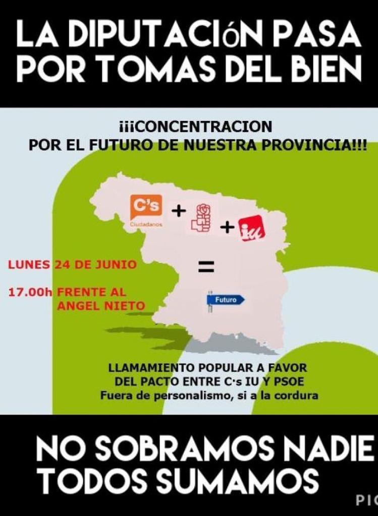 Hoy a las 17:00 horas cita frente a la sede del PSOE bajo el lema "No sobramos nadie, todos sumamos"