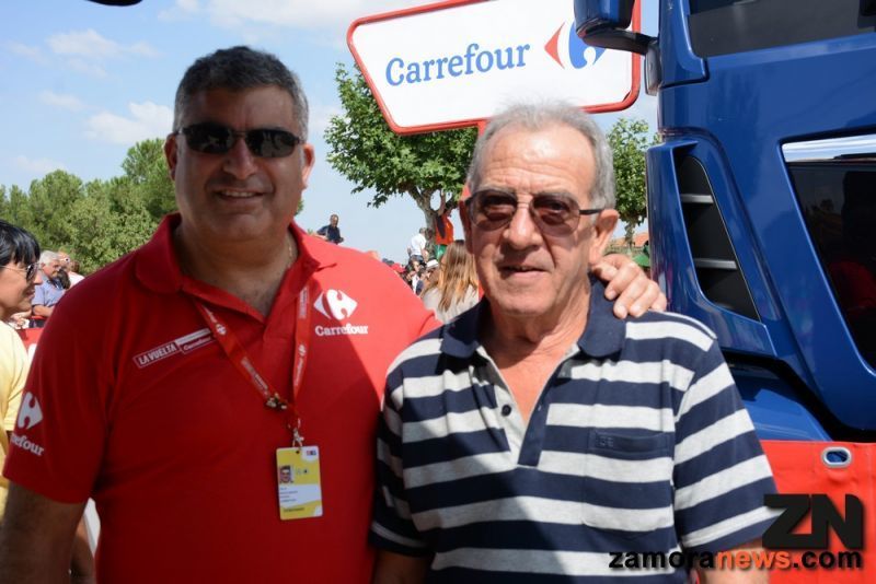 Fernando Cabrero Martínez el primer zamorano participante en la Vuelta ciclista a España disfrutó también de la llegada a Bermillo