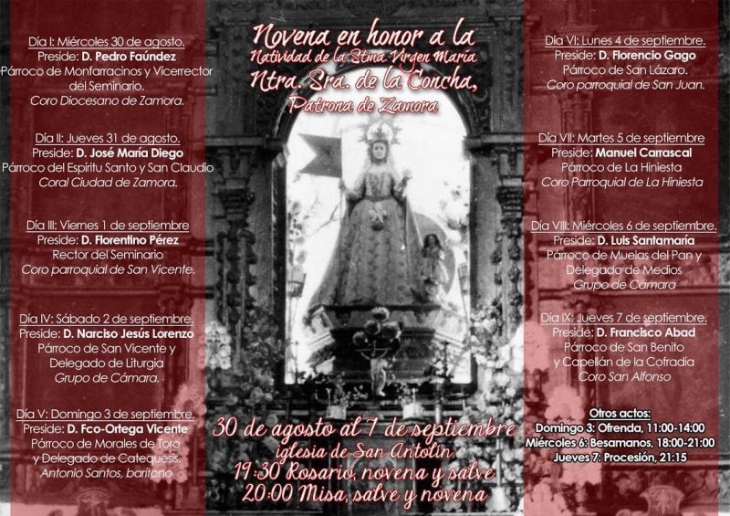 Novena en honor a la Virgen de la Concha