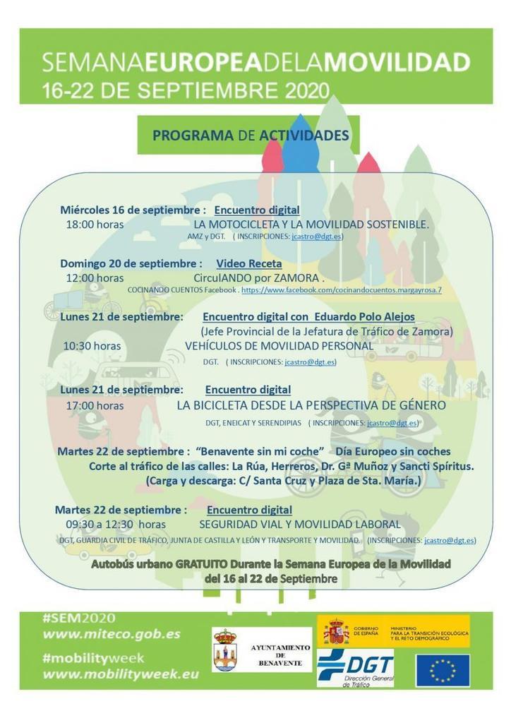 Comienzan las actividades de la Semana Europea de la Movilidad 2020 en Benavente
