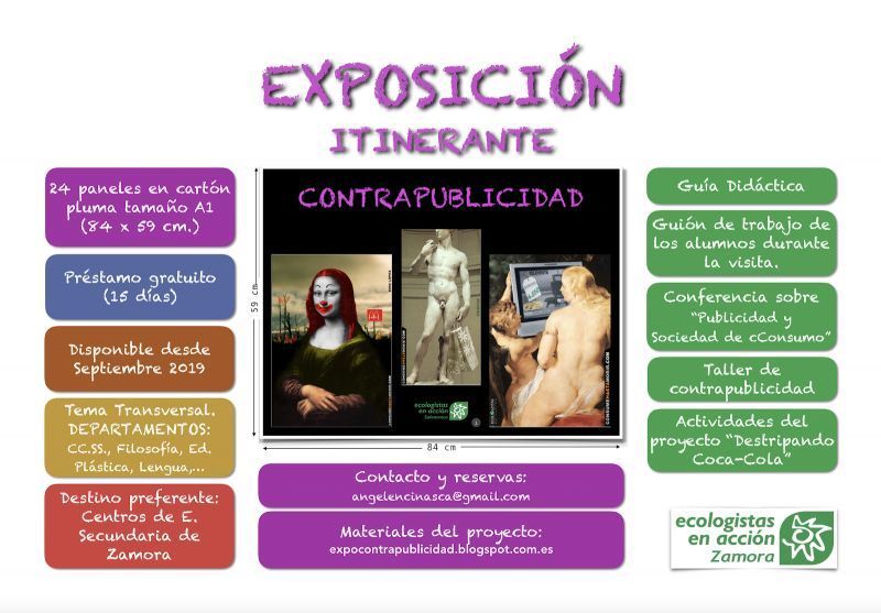 Exposición sobre Contrapublicidad, en la Alhóndiga promovida por Ecologistas en Acción