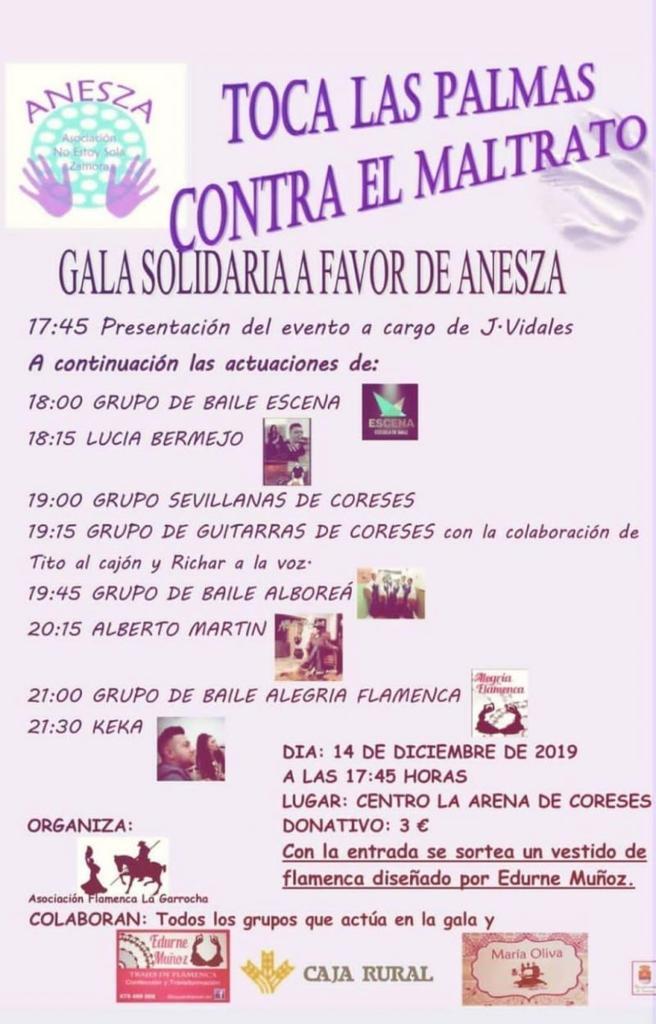 Coreses acoge una gala flamenca en beneficio de la asociación "No Estoy Sola Zamora"