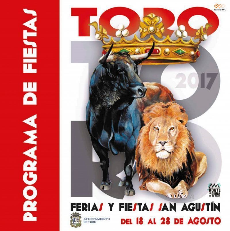 Programa completo de Ferias y Fiestas de Toro San Agustín 2017