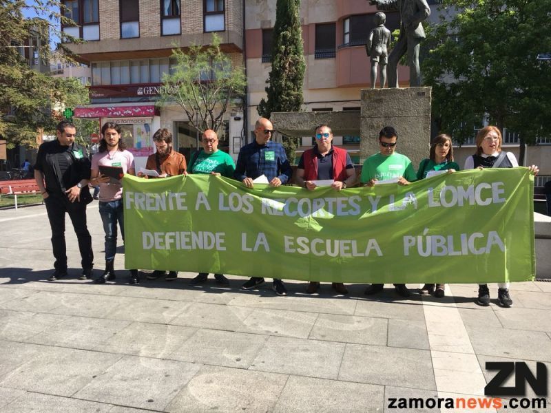La plataforma por la Escuela Pública se concentra en Zamora y reclama soluciones a la administración
