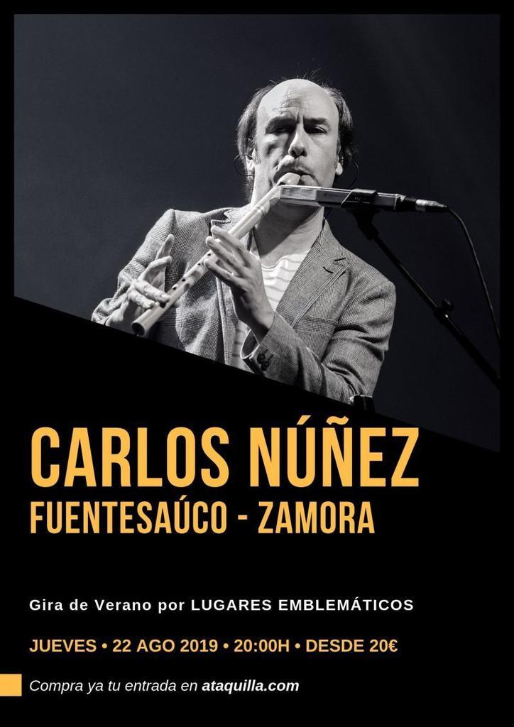 El reconocido gaitero Carlos Núñez cierra su gira "Lugares Mágicos" el dia 22 en la Iglesia de Santa María del Castillo en Fuentesaúco