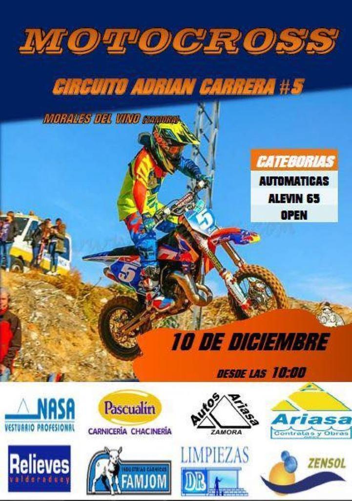 El próximo domingo 10 de diciembre a partir de las 10 de la mañana MOTOCROSS en Morales del Vino