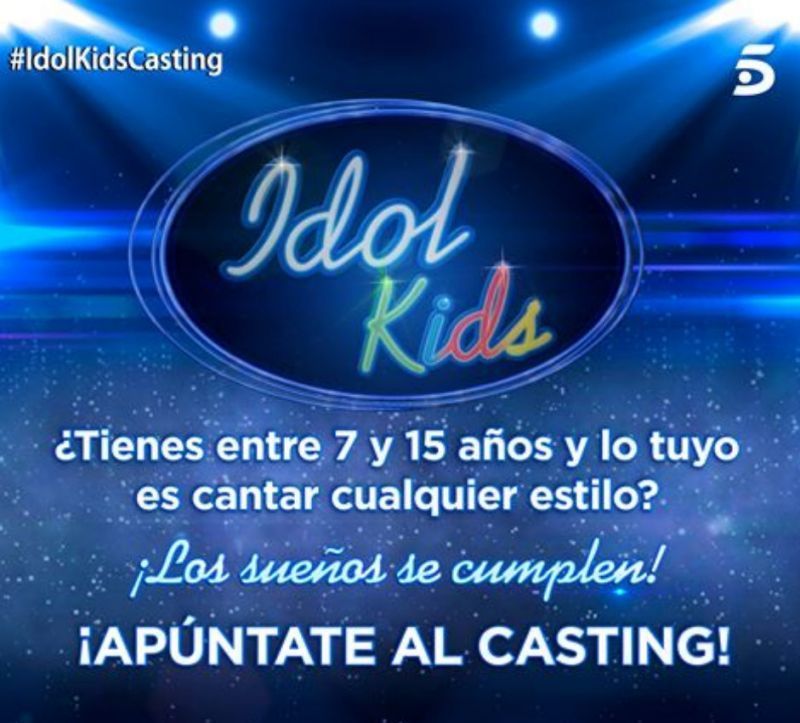Telecinco busca niños y niñas en un casting talent para su nuevo programa que inicia en septiembre, se trata de IDOL KIDS