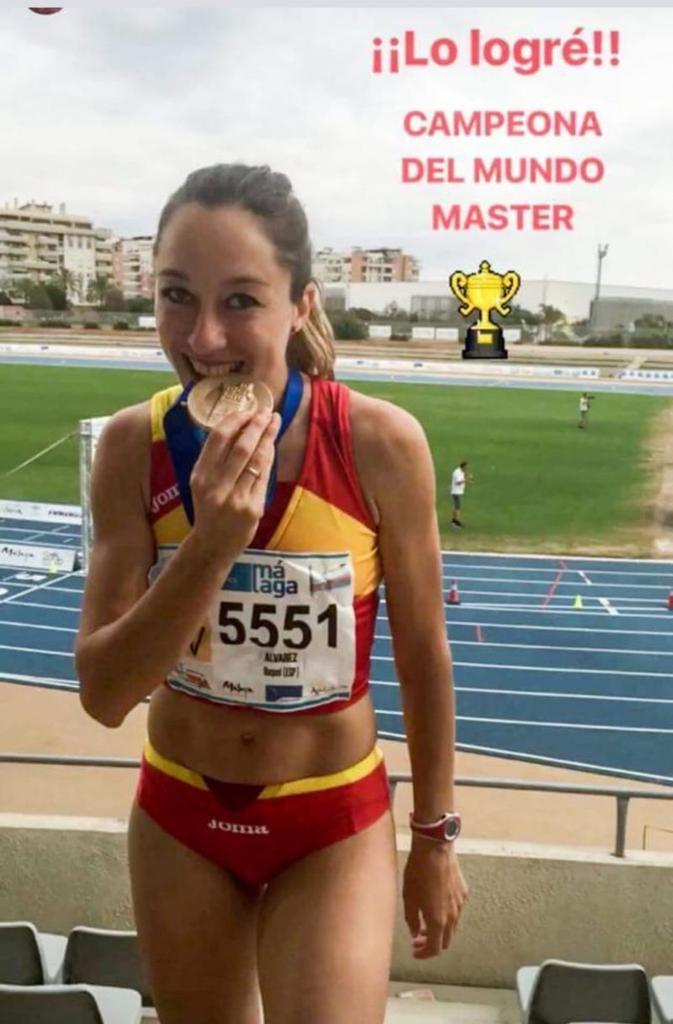 Raquel Álvarez Polo Campeona del Mundo máster en salto de altura