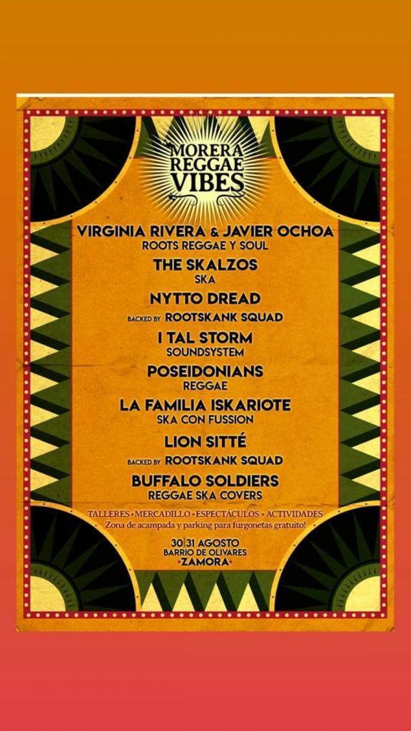 El cartel del Morera Reggae Vibes que se celebrará en Olivares el próximo 30 de agosto