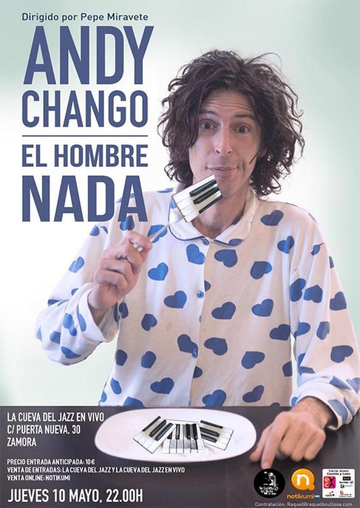 Andi Chango llega a Zamora con su nuevo espectáculo "El hombre nada" a la Cueva del Jazz este jueves