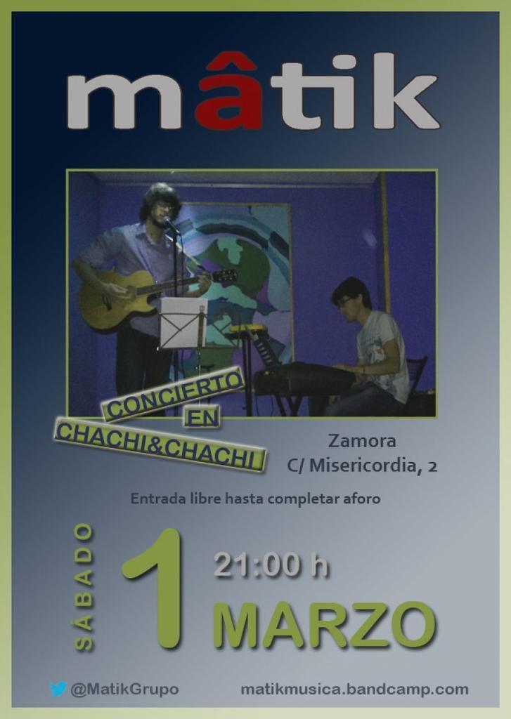 Mâtik actuará en directo el sábado en Chachi&Chachi