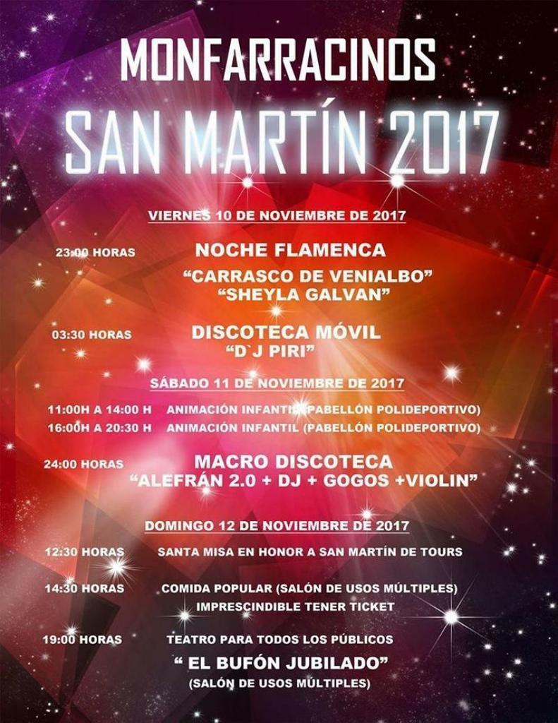 Monfarracinos celebra San Martín 2017 con un fin de semana cargado de actividades