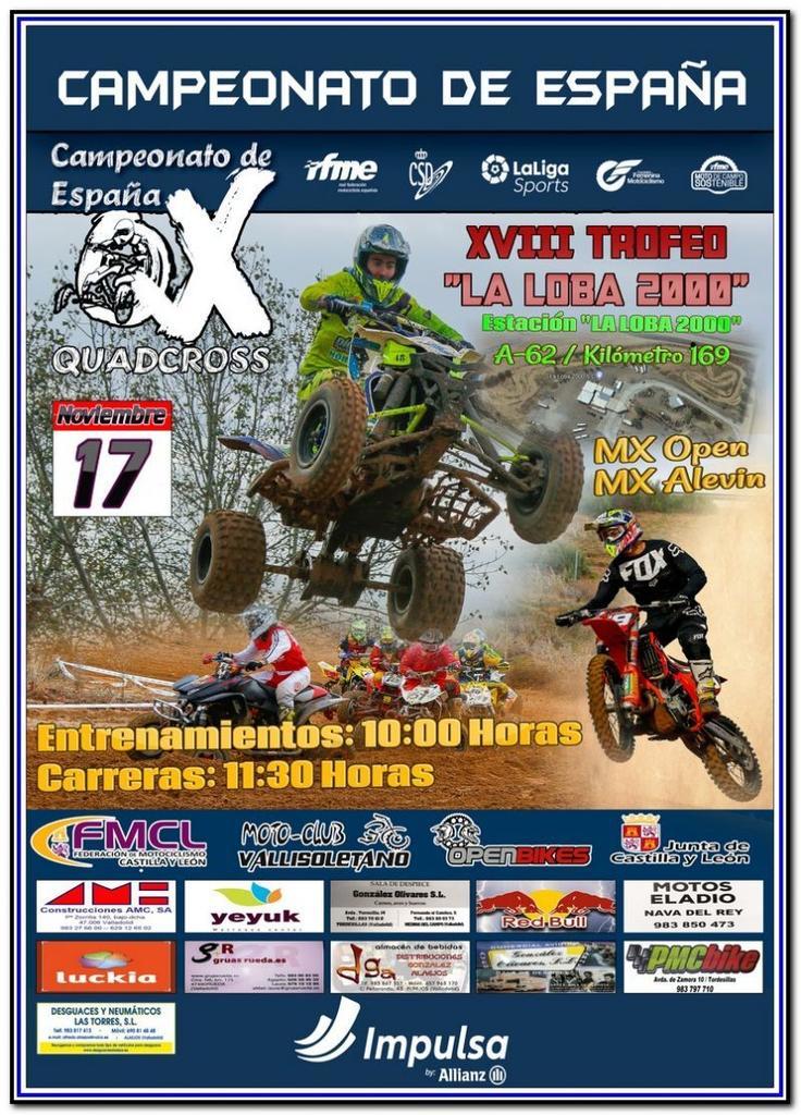Domingo en el Circuito de la Loba en Pollos (Valladolid) última prueba del Campeonato de España de Quad Cross