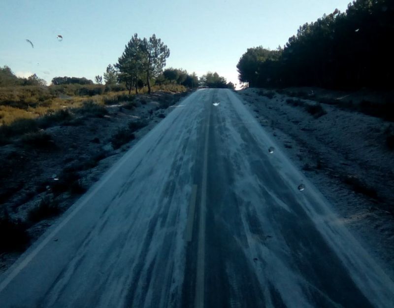 Nueve tramos de carreteras en diferentes puntos de la provincia de Zamora en su red secundaria afectados por el hielo