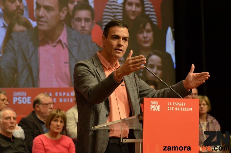 El presidente en funciones Pedro Sánchez visita Zamora el 23 de octubre miércoles