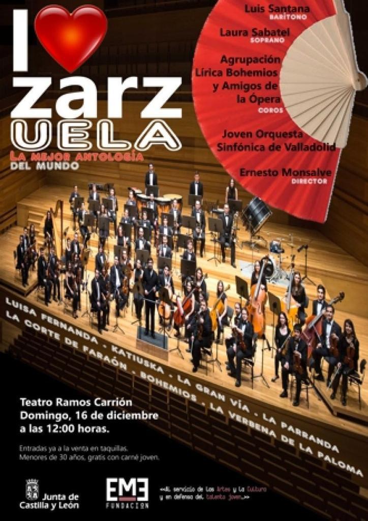 La Joven Orquesta de Valladolid presenta I love Zarzuela el domingo en el Ramos Carrión