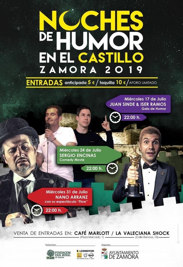 Sorteo exprés: Un pase para 6 personas te espera en Zamora News, las noches de Humor del Castillo tienen la culpa este miércoles con Juan Sinde & Isier Ramos