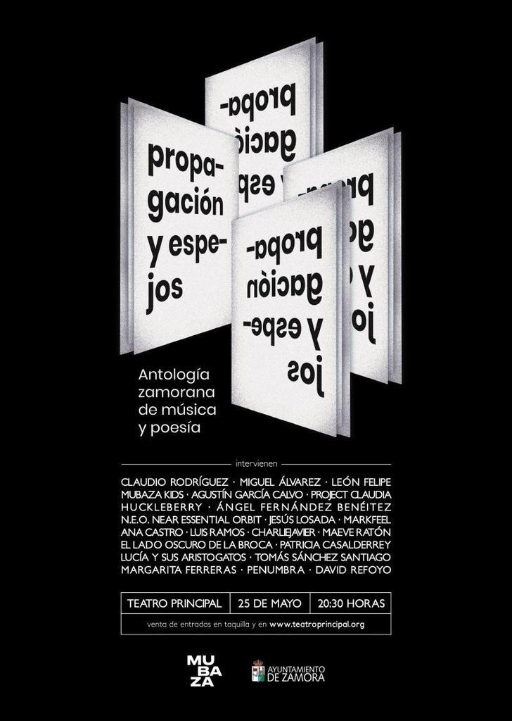 Antología zamorana de música y poesía" se celebra el próximo 25 de mayo en el Teatro Principal a las 20:30 horas