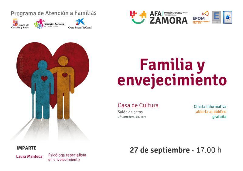 En Toro AFA propone "Familia y envejecimiento", una charla informativa abierta al público