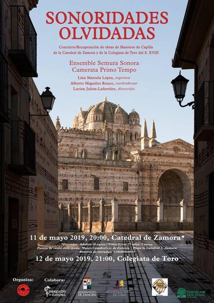 Camerata Primo Tempo ofrecerá en mayo "Sonoridades Olvidadas" una recuperación de obras del Sg XVIII en dos conciertos uno en Zamora y otro en Toro