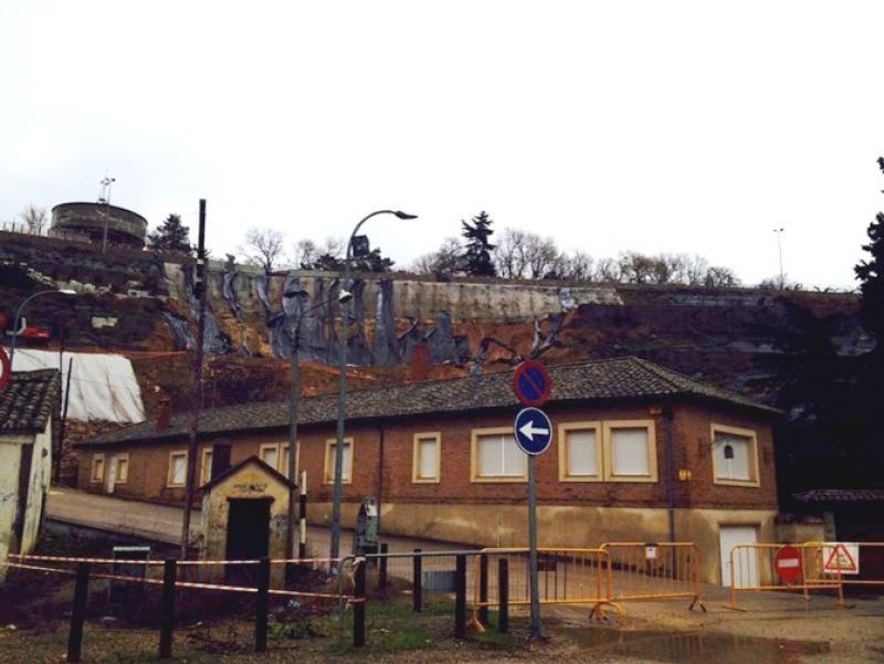Derrumbe de los cuestos de la Mota. Foto: Interbenavente