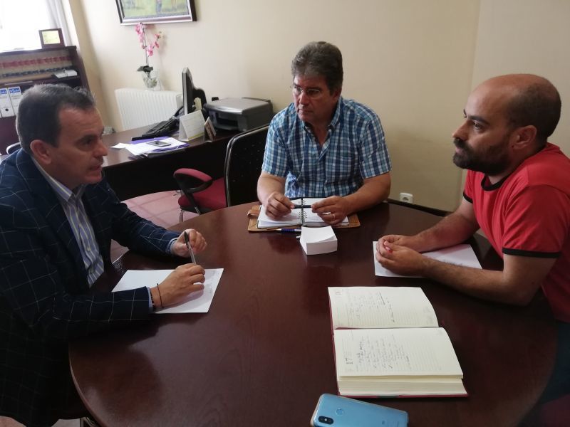 El presidente de la Diputación continúa su ronda de visitas institucionales con una reunión con el alcalde y el teniente de Alcalde de Fuentesaúco