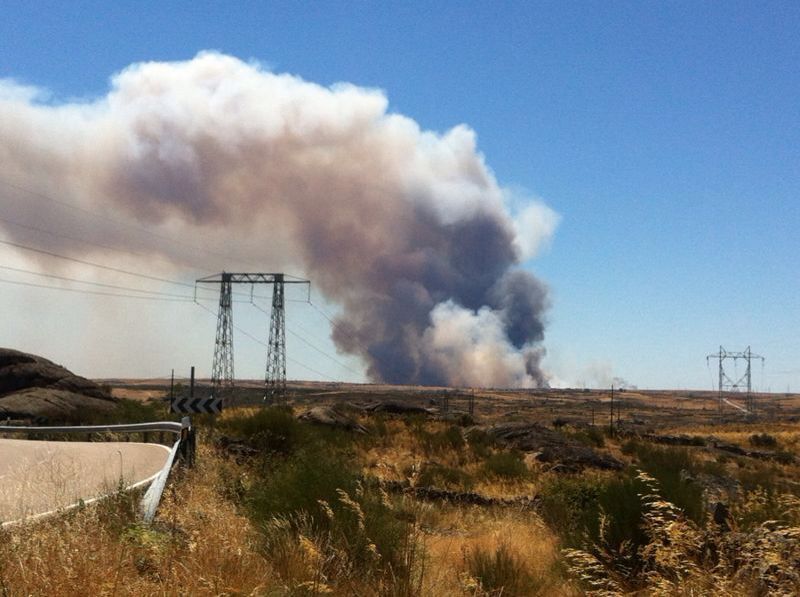 Imagen de archivo de un incendio en la provincia.