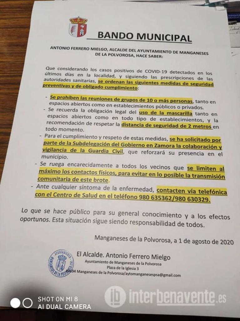Manganeses de la Polvorosa se pone en alerta tras detectar tres positivos por coronavirus