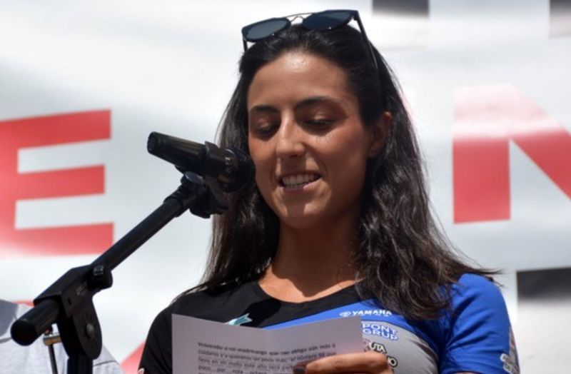 Sara García la madrina más follaca de la concentración motera de la capital de los arribes del Duero, Fermoselle