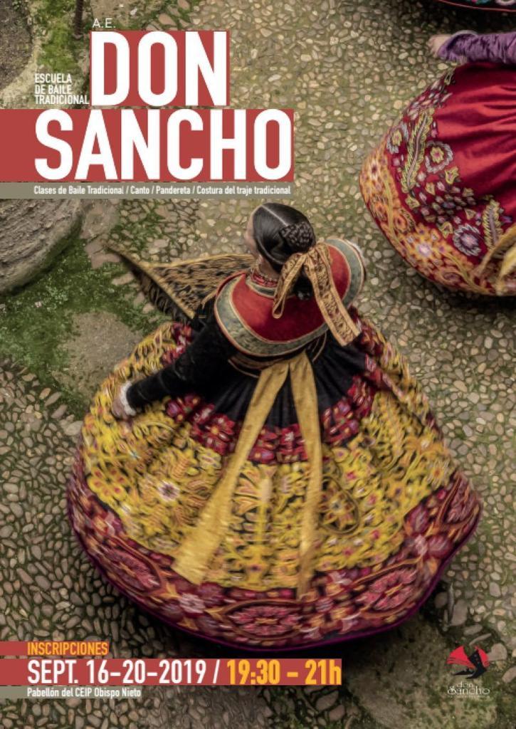 La asociación etnográfica Don Sancho pone en funcionamiento un año más su Escuela de Baile Tradicional, iniciando esta semana las inscripciones.