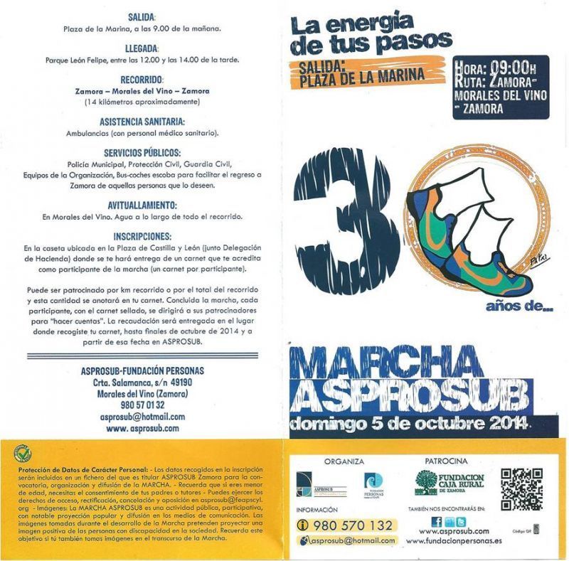 Cartel informativo de la carrera