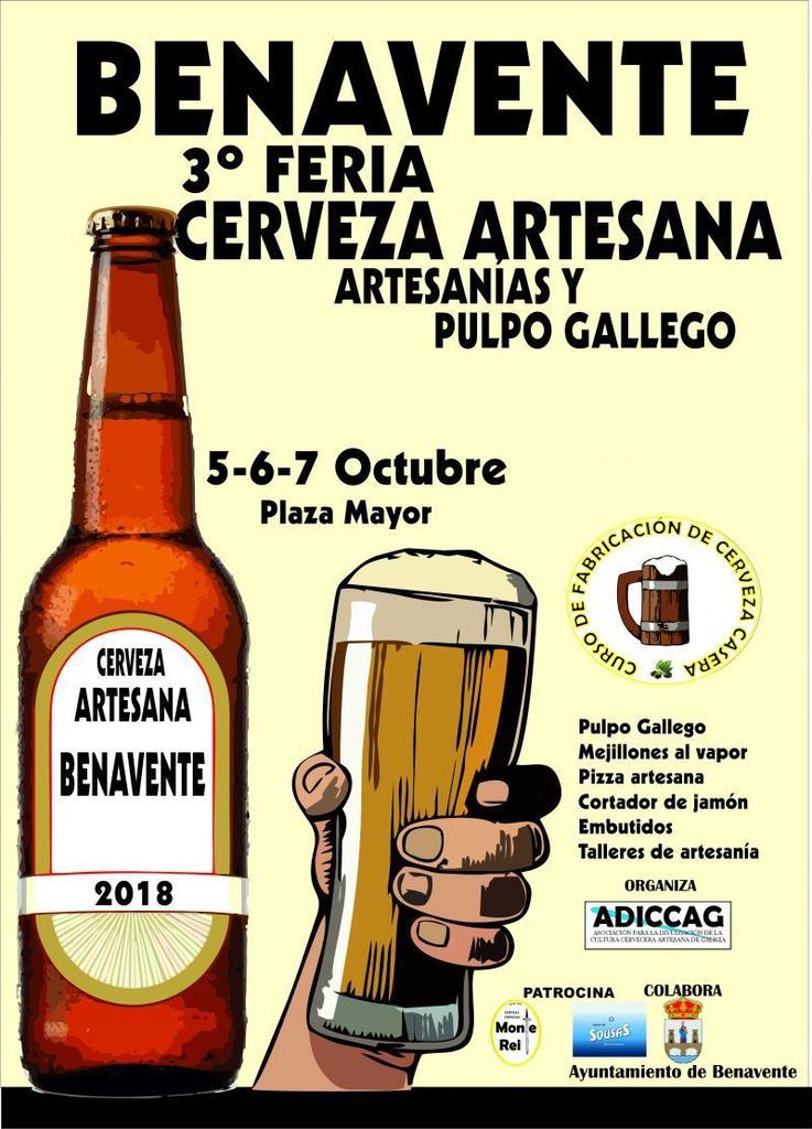 Benavente celebra este fin de semana la III Feria de la cerveza artesana y el pulpo gallego